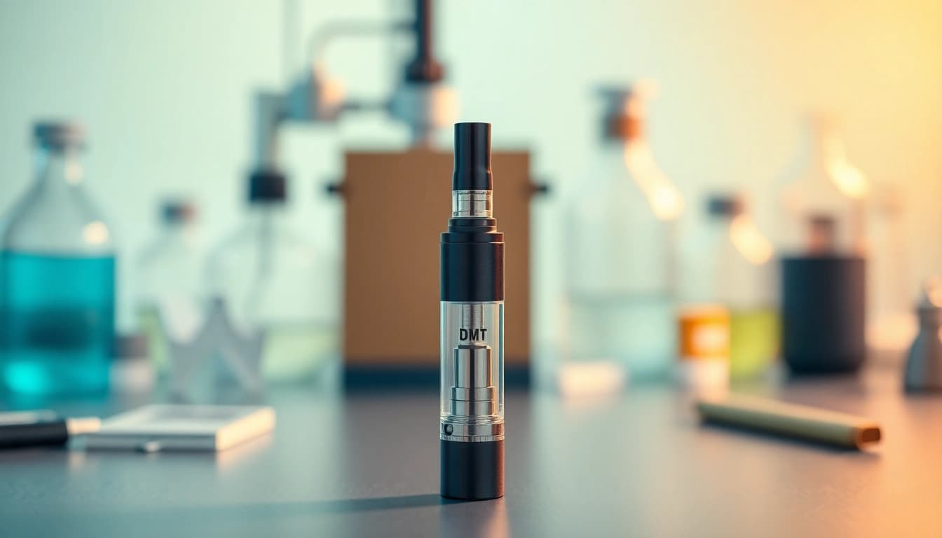 Engage in wellness by discovering how to buy dmt through a sleek vape pen on a stylish workspace.
