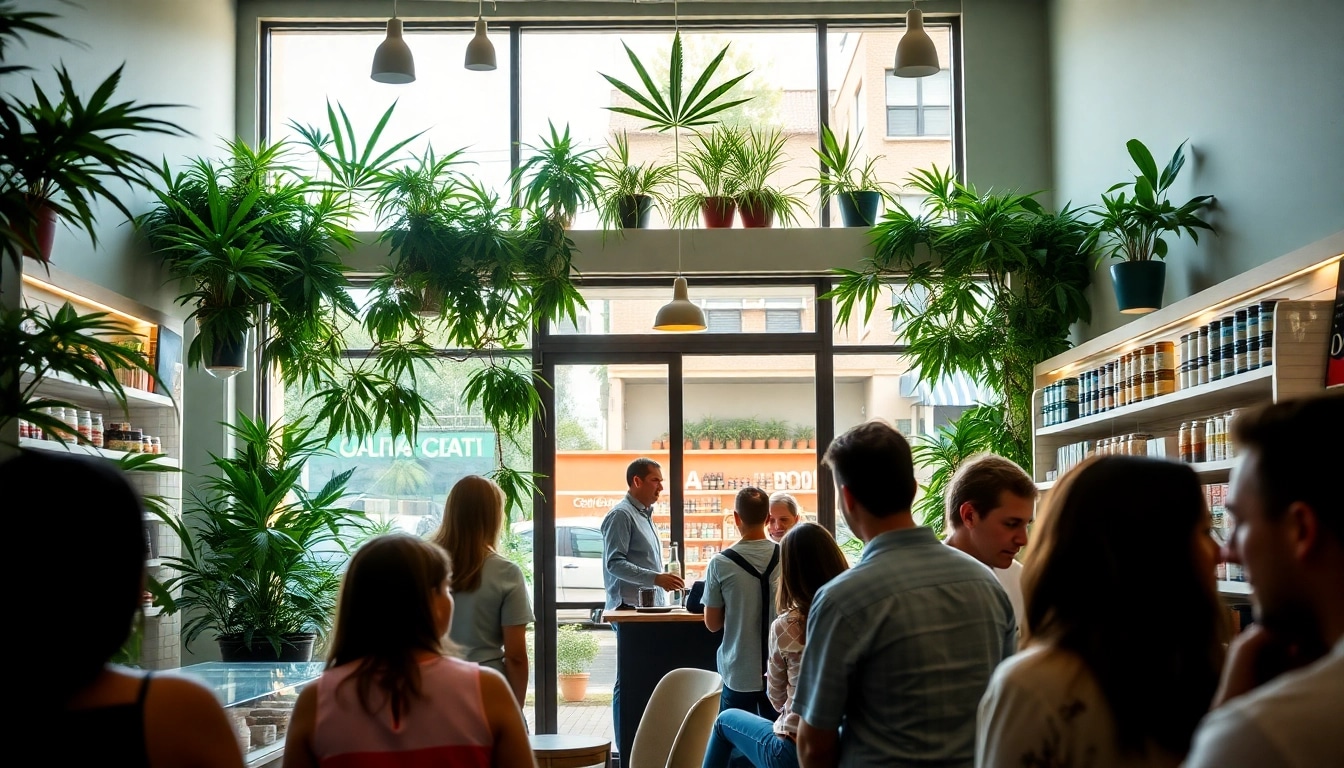 Erfreuen Sie sich an Weedmaps Lloret de Mar mit einem einladenden Cannabis-Dispensery-Szenario.