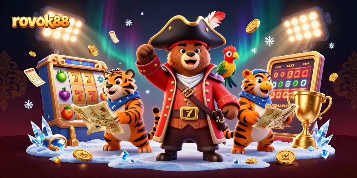 Play exciting games at rokok88 with vibrant casino elements and animated characters