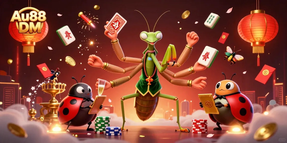Engage with Au88 DM's thrilling casino experience featuring unique characters and vibrant game elements.