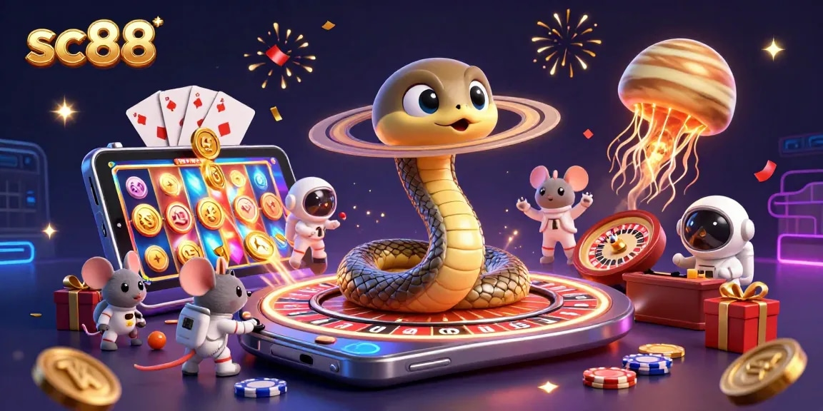Spin the reels at SC88, where astronaut mice bet on a cosmic roulette wheel!