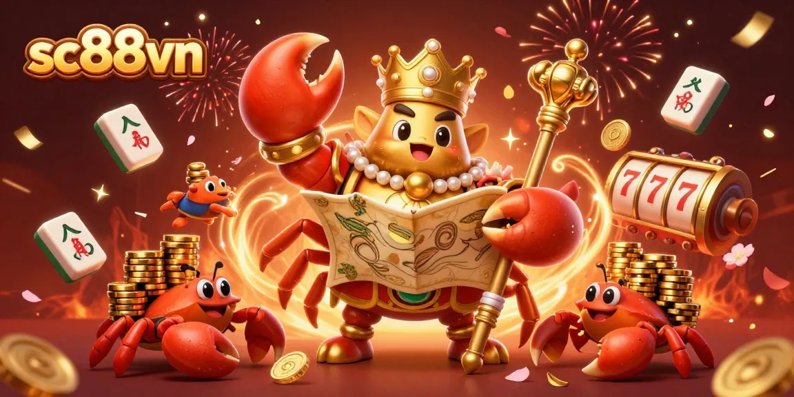 Experience the thrill of gaming at sc88vn with golden crab emperor and vibrant casino elements.