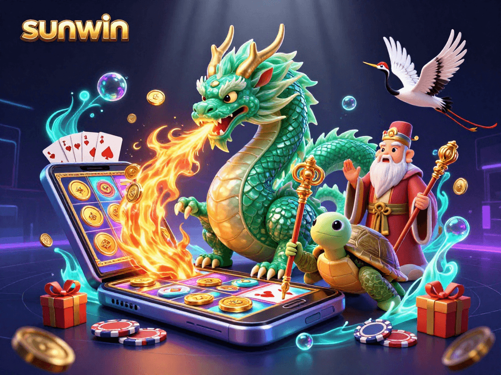 Immerse in sunwin's exciting world with a jade dragon and slot games.