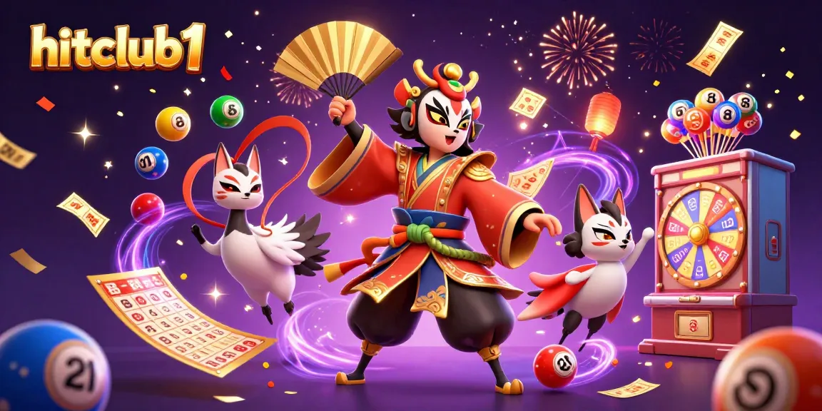 Hitclub1 showcases a vibrant online casino scene with dynamic gaming elements and colorful action.