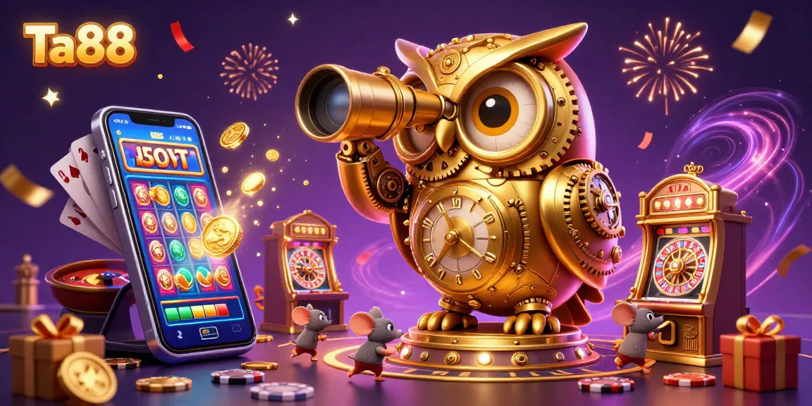 Experience the thrill of winning at Ta88 with an immersive casino atmosphere in vibrant colors.