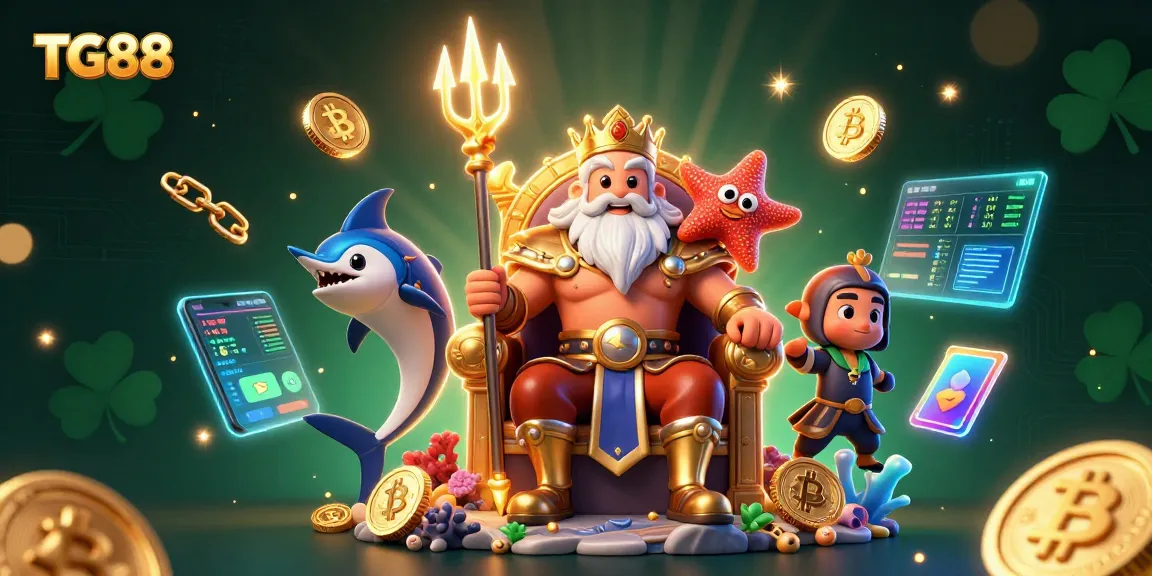 Place bets for big winnings at TG88 with Neptune and vibrant crypto elements