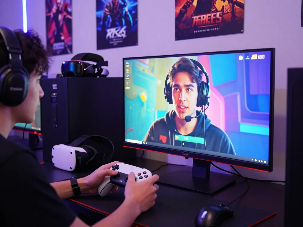 Engaging gaming scene with player immersed in sunwin20 online gaming experience.