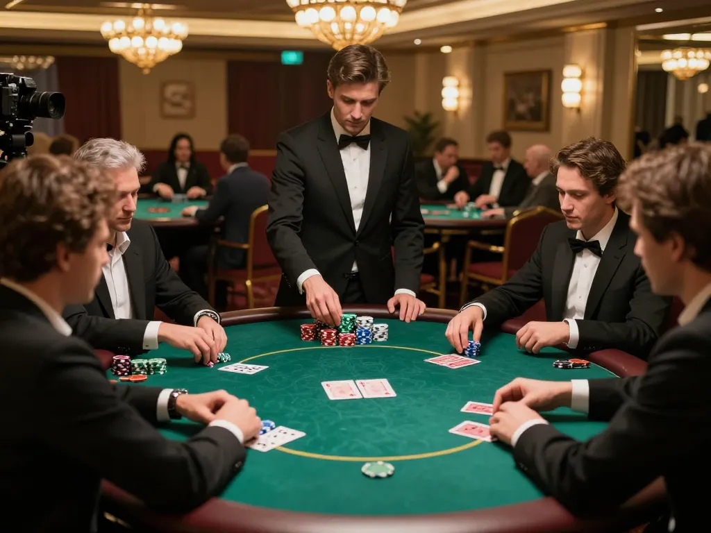 Play a thrilling poker game at 88aa with friends and expert dealers in an upscale casino.