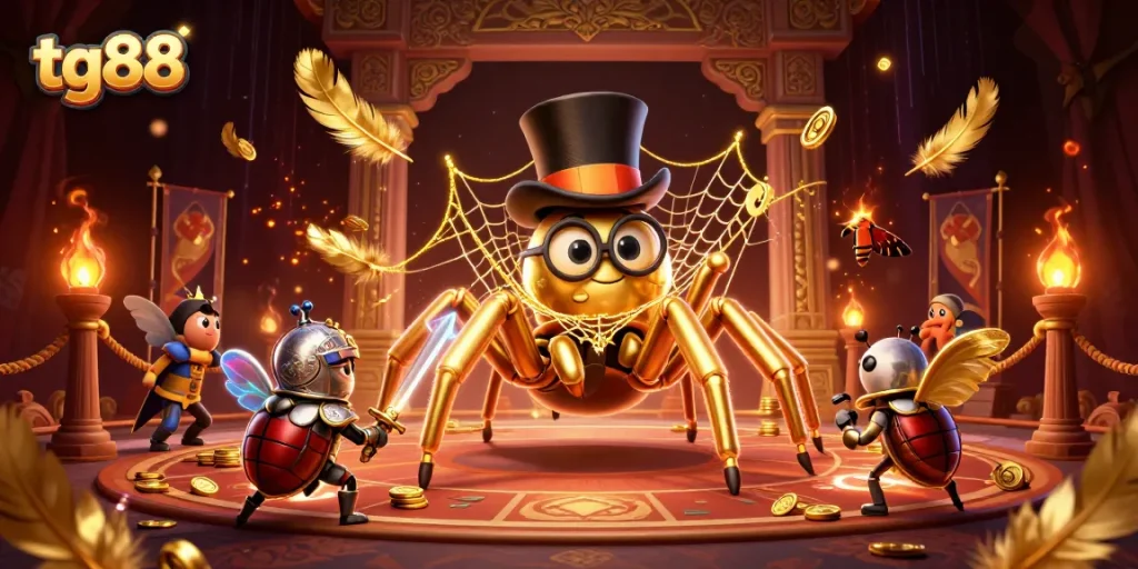 Experience thrilling gameplay at tg88 with dynamic characters in a vibrant casino setting filled with excitement.